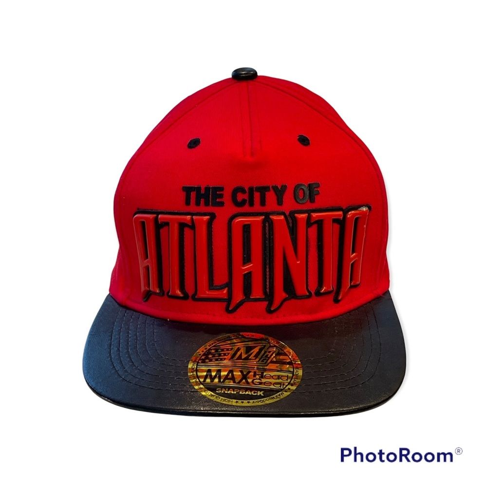 City of Atlanta Embroidered Adjusted Fit Max Headgear Red/Black Baseball Cap
